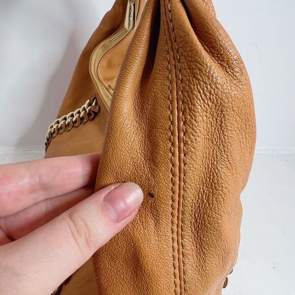 Michael Kors y2k Vintage ID Chain Hobo Bag Tan Light Brown Shoulder Bag - Picture 8 of 13